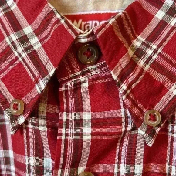 Wrangler Short Sleeve Button Down Plaid Shirt XL Men's Big & Tall Outdoor Work - Picture 7 of 8